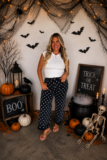 PREORDER-BLACK BETTY POKA DOT JEANS