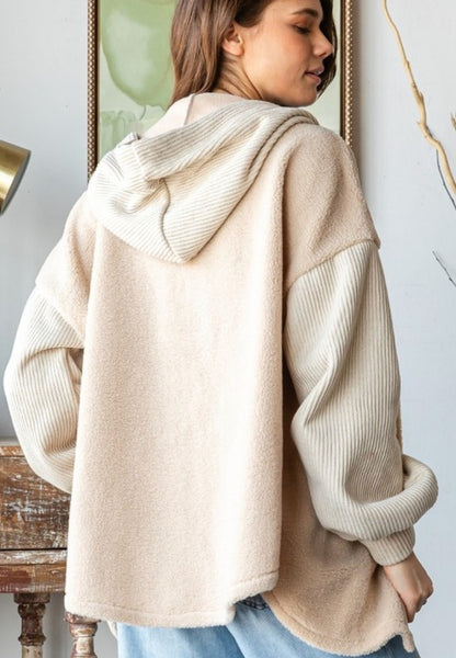 Gemma Contrast Sherpa Shacket