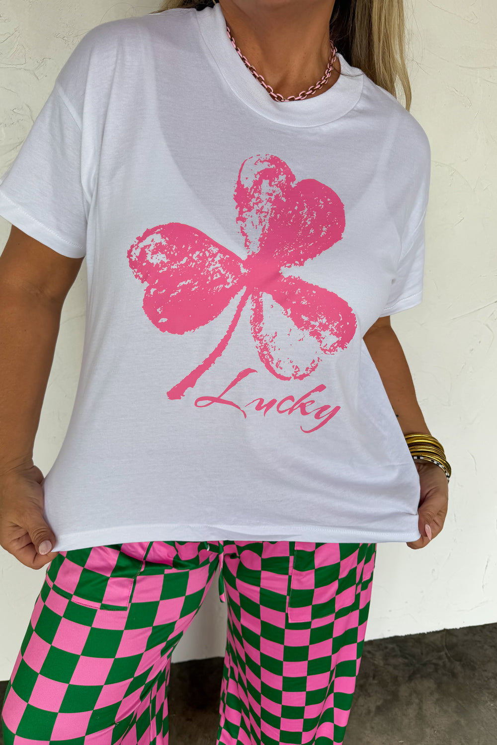 Pink Clover Graphic Tee