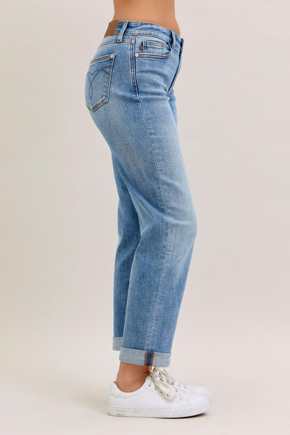 Judy Blue Salty Mid Rise BF Denim