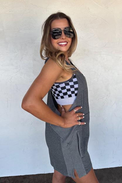 Beach Please Romper Grey