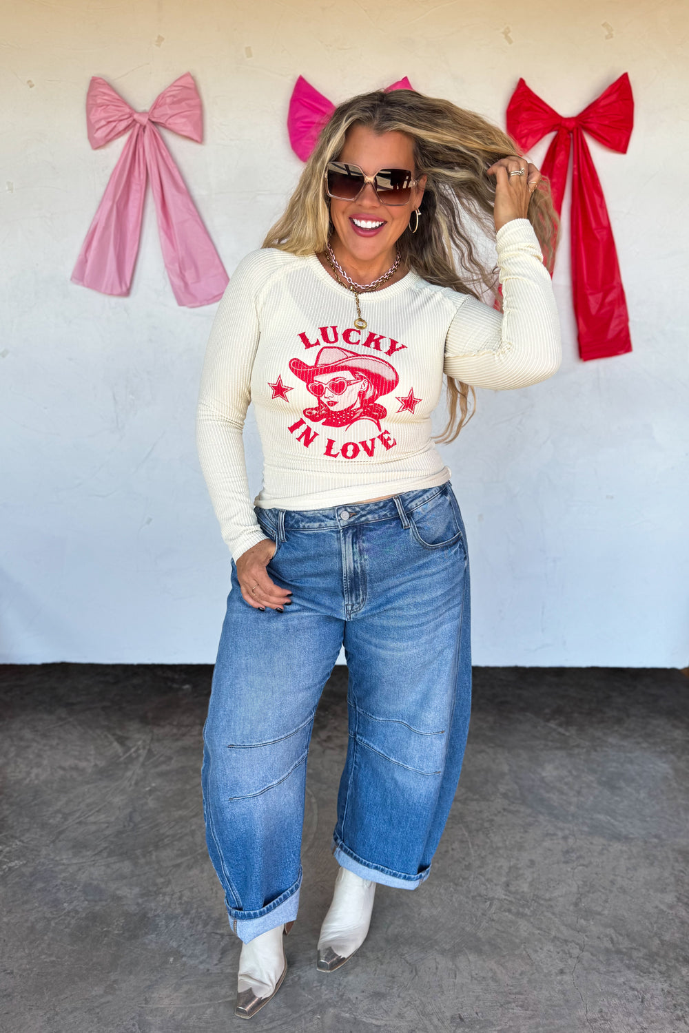 Lucky In Love Graphic Top