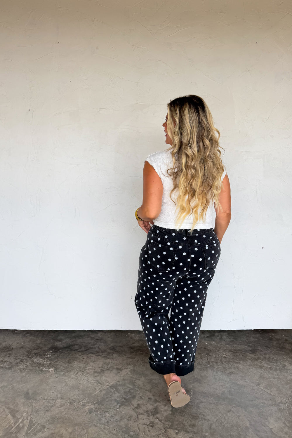 PREORDER-BLACK BETTY POKA DOT JEANS