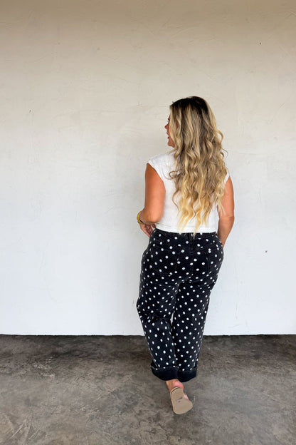 PREORDER-BLACK BETTY POKA DOT JEANS