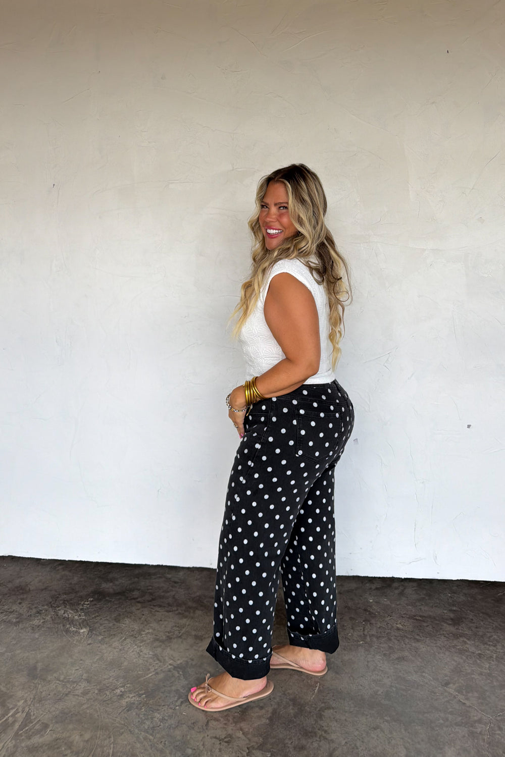 PREORDER-BLACK BETTY POKA DOT JEANS