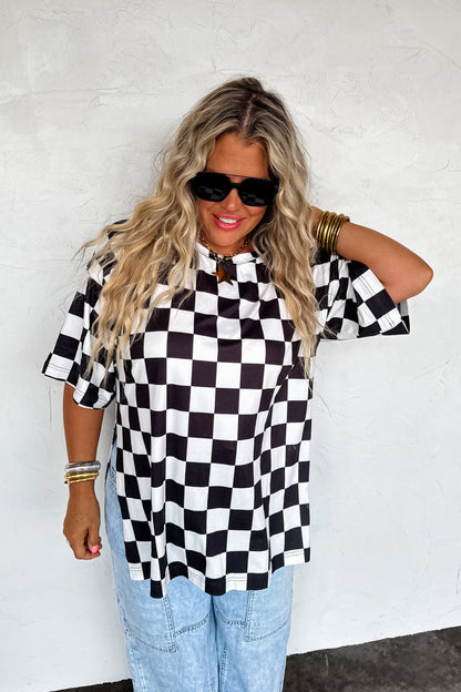 Checker Pop Top
