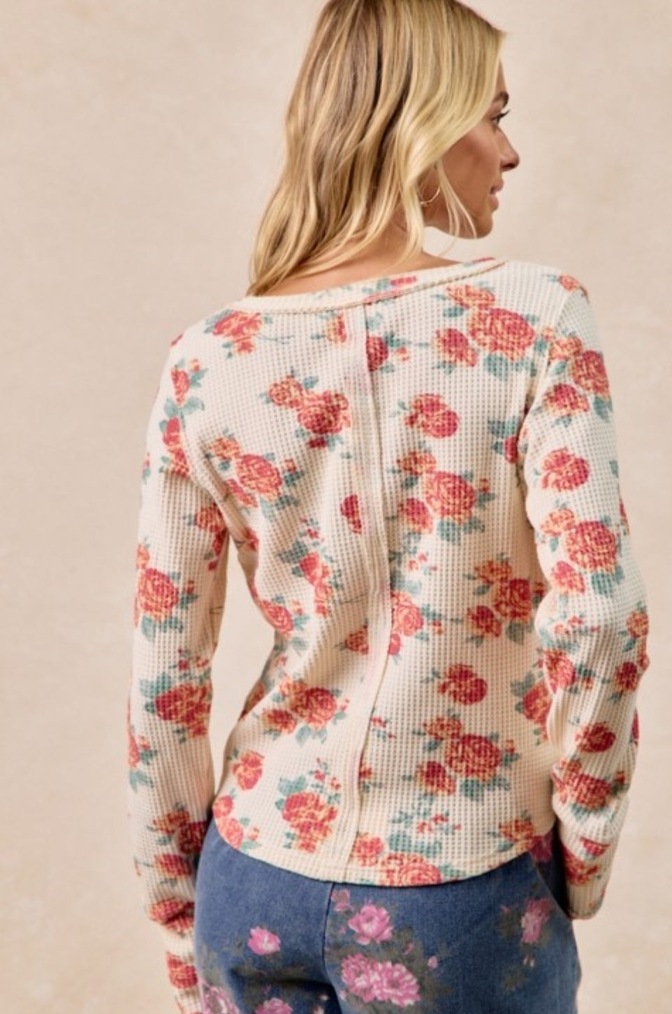 Libby Floral Print Thermal Top