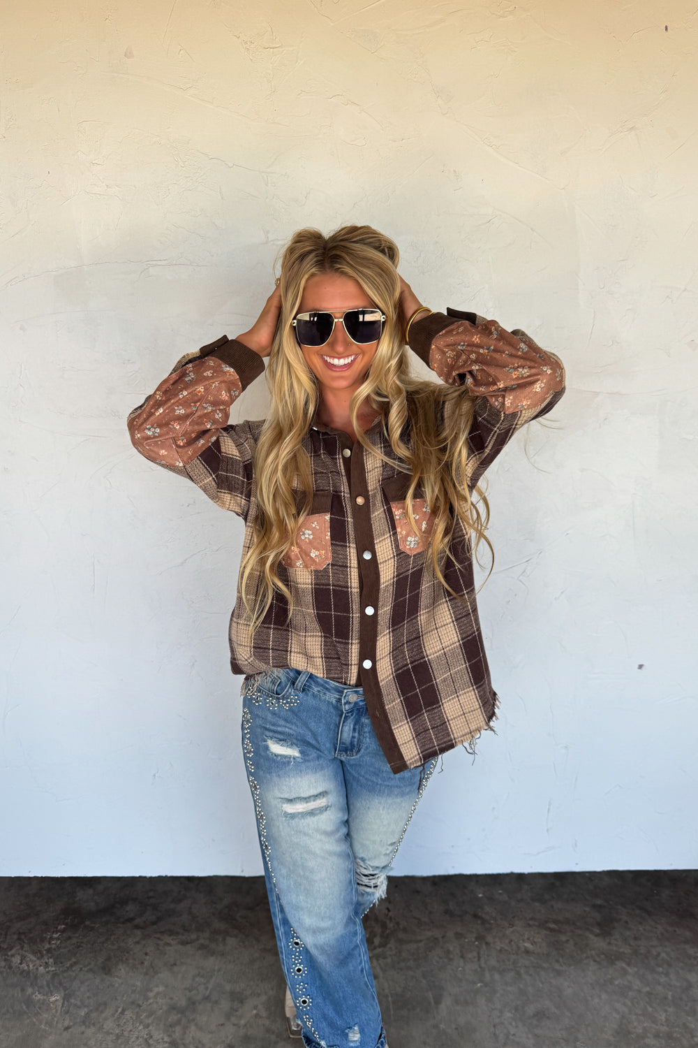 PREORDER- SCARLETT PLAID SHACKET