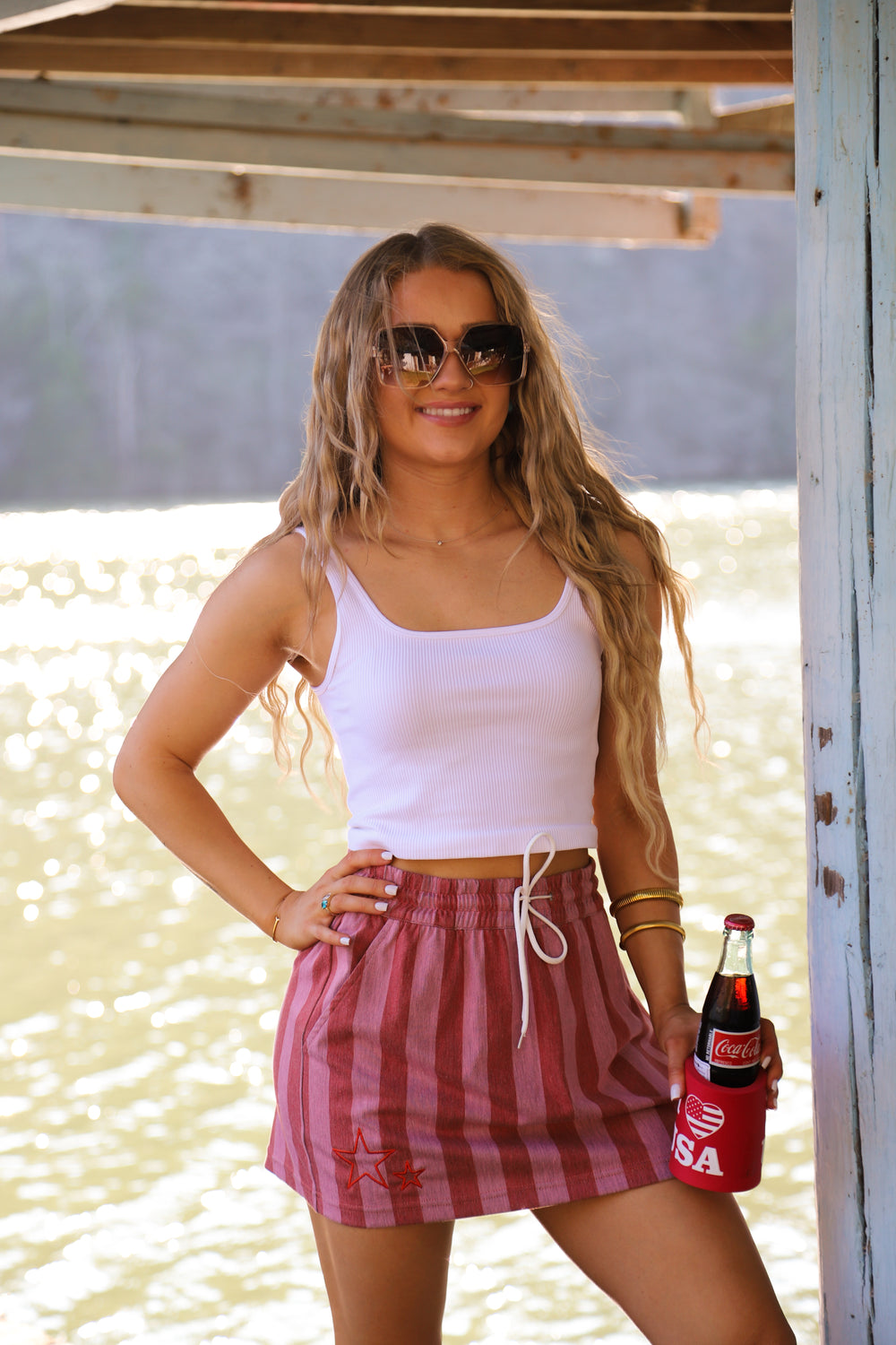 Presley Chambray Stretch Skirt