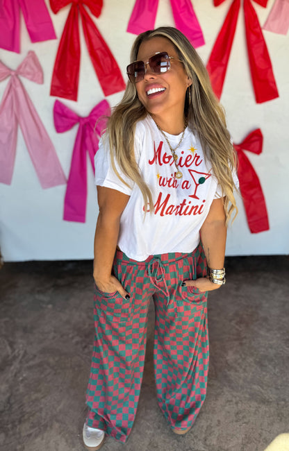 Haddie Wide Leg Holiday Checkmas