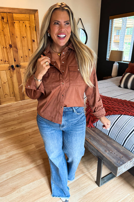 Mazy Suede Top