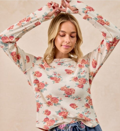 Libby Floral Print Thermal Top