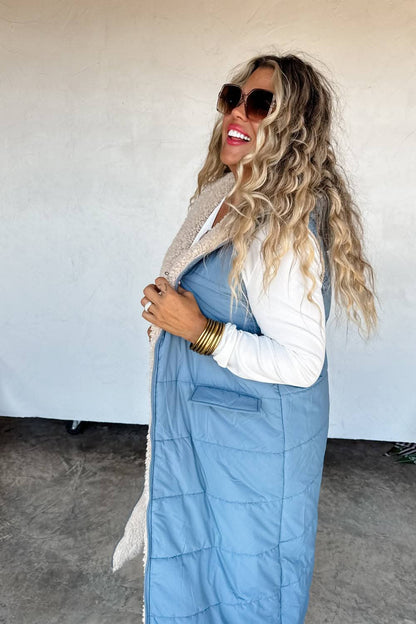Sherpa Lined Long Vest