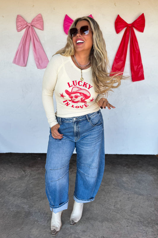 Lucky In Love Graphic Top
