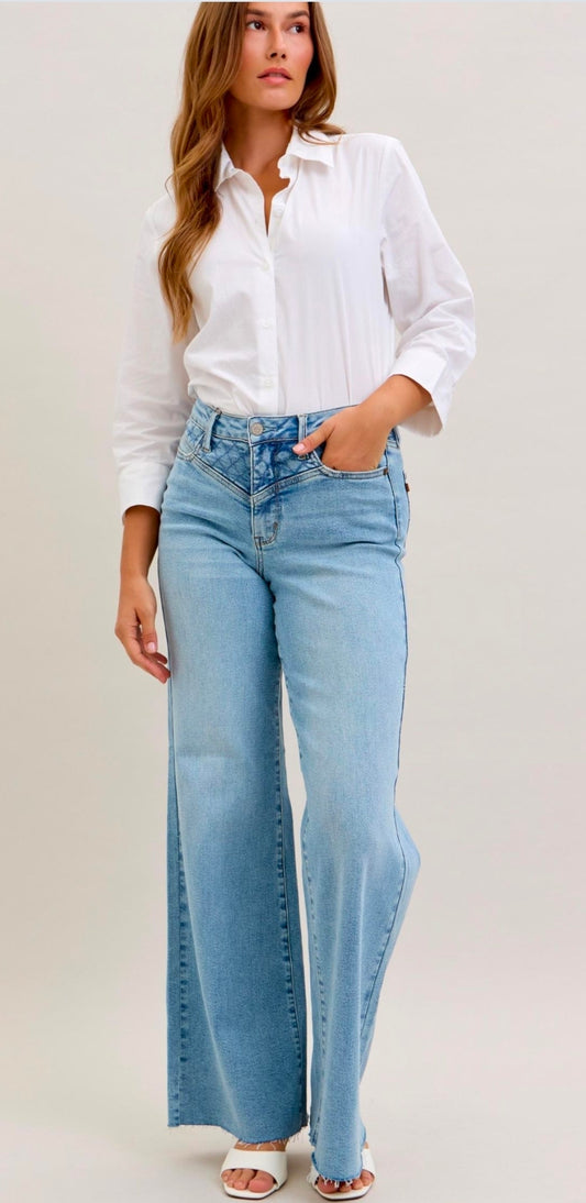 Judy Blue Ophelia Retro Wide Leg Denim