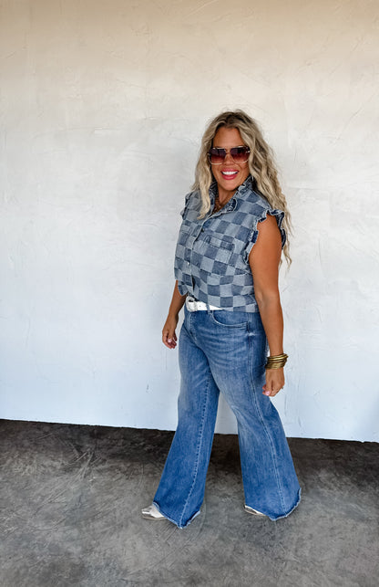 Lainey Checkered Vest Top