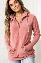 Load image into Gallery viewer, Ampersand Cozy Cutie - Halfzip Hooded Sweatshirt - Bubble Gum