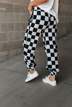 Load image into Gallery viewer, Ampersand Checkered Joggers Black Jack