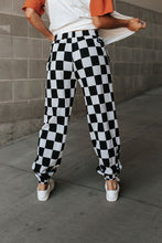 Load image into Gallery viewer, Ampersand Checkered Joggers Black Jack