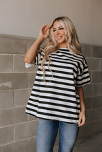 Load image into Gallery viewer, Ampersand Boyfriend Tee- Seeing Stripes