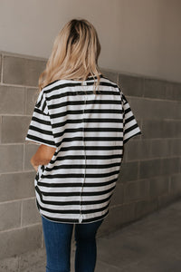 Ampersand Boyfriend Tee- Seeing Stripes