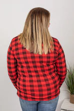 Harper Henley Top- Buffalo Plaid