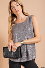 Load image into Gallery viewer, Holiday Sequin Sleeveless Top - Silver