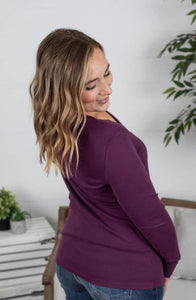 Hadley Long Sleeve Top - Plum