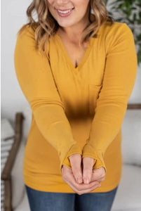 Hadley Long Sleeve Top - Mustard