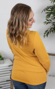 Hadley Long Sleeve Top - Mustard