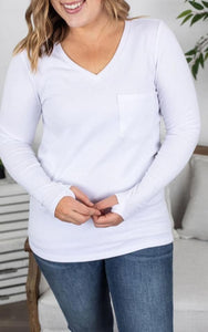 Hadley Long Sleeve Top - White