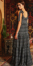 Load image into Gallery viewer, Tiered Aztec Print Dress- Black