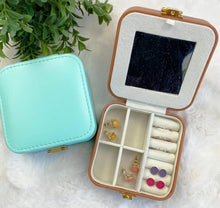 Load image into Gallery viewer, Faux Leather Jewelry Box- Turquoise