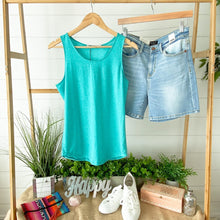 Tiffany Tank Top- Aqua