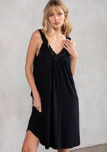 Load image into Gallery viewer, Holiday Sparkle Swing Sleeveless Mini Dress - Black