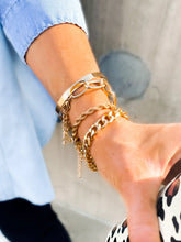 Load image into Gallery viewer, Chain Stack Bracelets- Gold