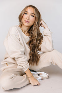 Ampersand Cozy Cabin Sweatsuit- Tan